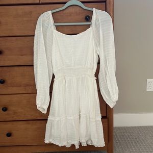 White peach love dress
